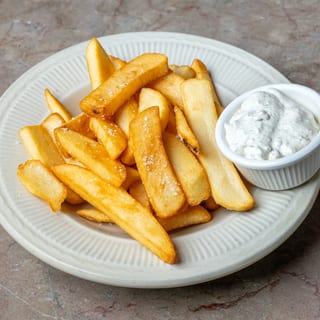 French Fries and Feta Dressing
